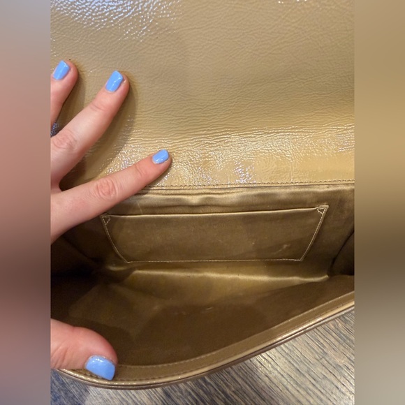 Set of 2 YSL Yves Saint Laurent Belle De Jour Leather Clutches - Red & Nude! - Picture 10 of 11